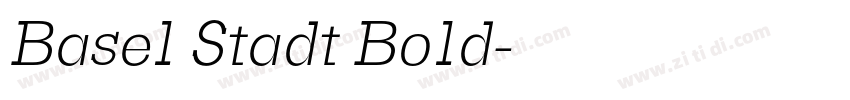 Basel Stadt Bold字体转换